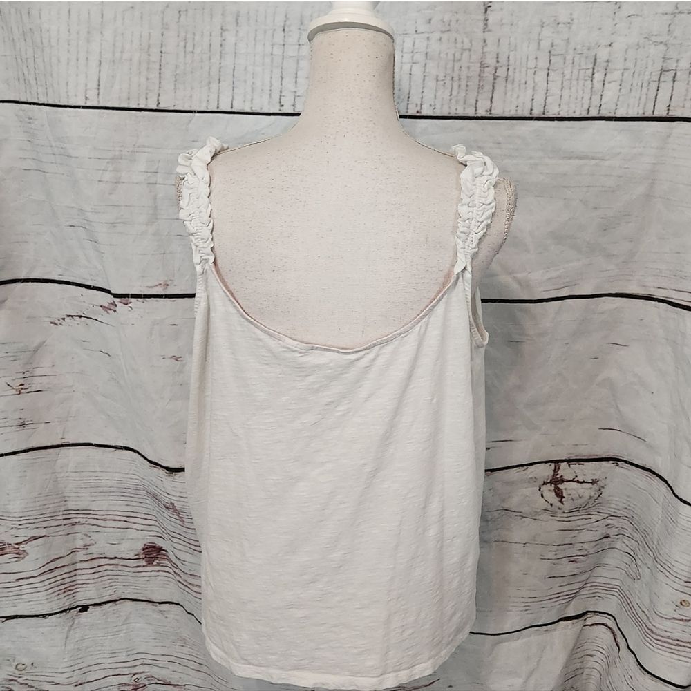 Boden Ruffle Strap Tank Top Size 14 - Picture 2 of 6